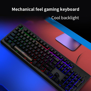 Teclado y ratón con cable para jugadores profesionales, nuevo modelo de tendencia, combo de teclado y ratón para juegos de ordenador, pc y portátil Multimedia