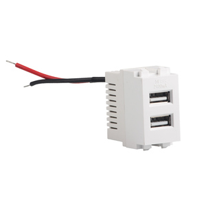 Kart tipi çift bağlantı noktalı USB soket gömülü ofis masaüstü USB cep telefonu şarj USB priz 5V/2.4A - Product Image 5