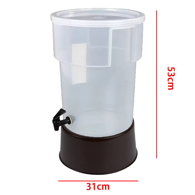 PP round 20L juice bucket with base