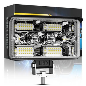 DXZ4インチLedヘッドライトビームLedワークライト、DRLパーキングライト付きトラックSUV ATV4WDスポットライトとフラッドライトの組み合わせ - Product Image 1
