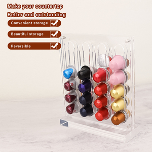 Để cài đặt 40 kệ lưu trữ cà phê bằng nhựa và kệ trưng bày hút dọc Acrylic trên cho giá đỡ viên nang - Product Image 3