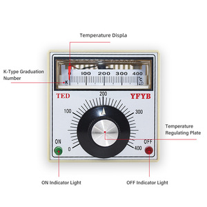 TED-2001Temperature <strong>Controller</strong> Available <strong>Temperature</strong> Adjustment Instrument-K Type 400 Degrees Celsius Relay <strong>Output</strong> 380V - Product Image 2