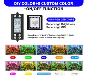 SIROKA 24/7 <strong>Programmable</strong> Fish Tank Aquarium Light With LCD Monitor Thermometer for Aquatic Plants <strong>Memory</strong> Function Cycle 30-120cm - Product Image 6