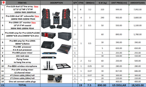 Juego completo de altavoces de sistema de sonido Line Array bidireccional de 12 pulgadas con micrófono y mezclador y monitor de DJ - Product Image 4