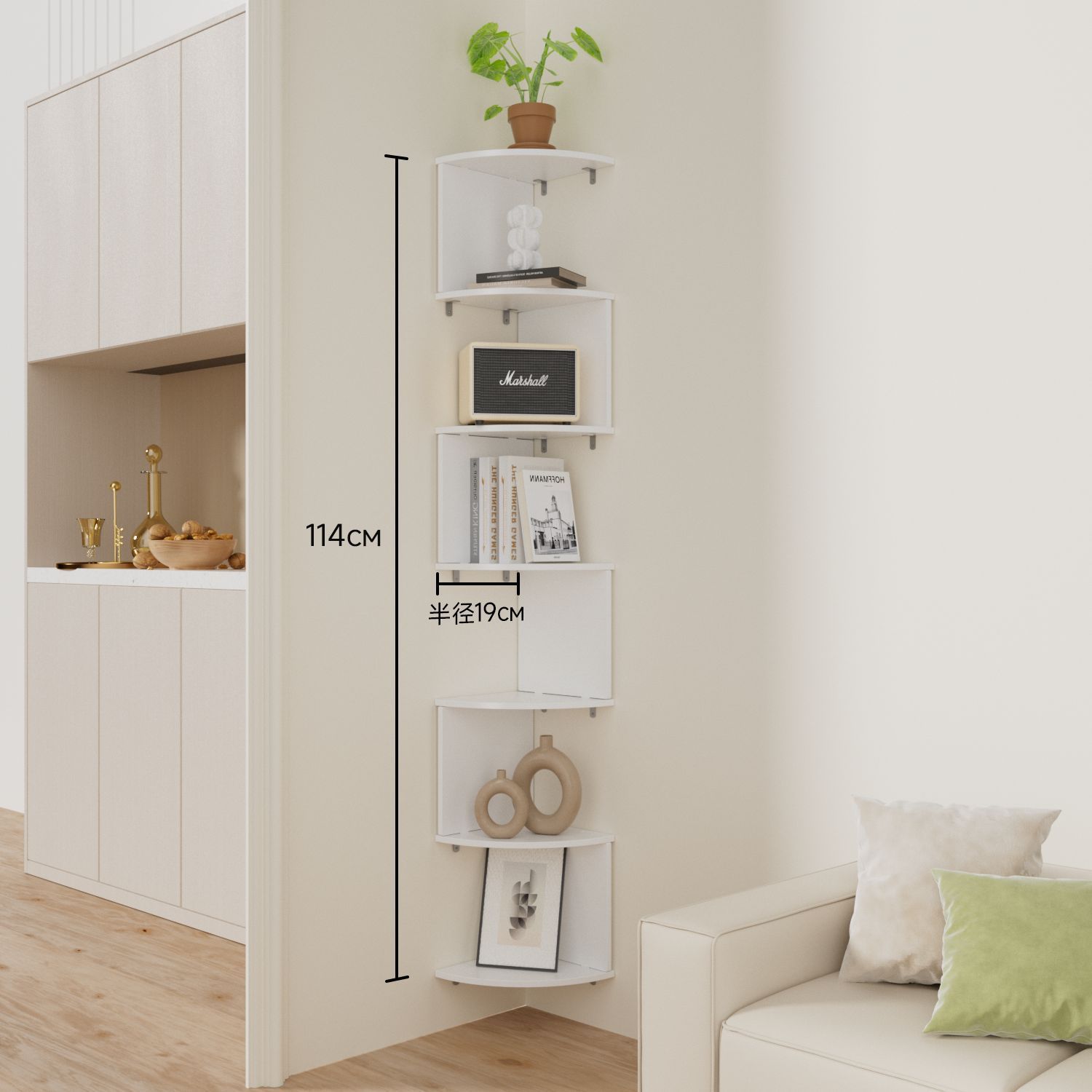 7-layer white corner