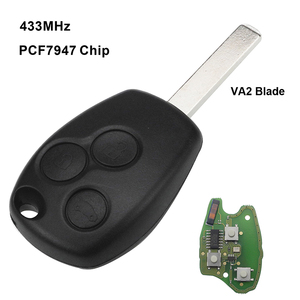 433Mhz Remote Car <strong>Key</strong> Fob Case Shell with PCF7947 Chip VA2 Blade Vehicle <strong>Keys</strong> for Renault Traffic Vivaro Primastar Movano Dacia - Product Image 1