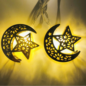 Castle Eid Mubarak ไฟสาย Led ประดับดวงจันทร์,ไฟสาย Led สำหรับอินเดียอิสลามมุสลิมใช้พลังงานแบตเตอรี่โลหะตะวันออกกลางตกแต่งรอมฎอน - Product Image 3
