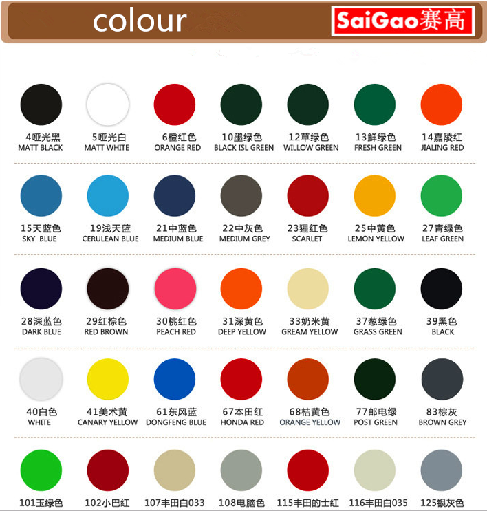 Brillant, Mat, Métallique, Effet Chrome, Effet Or, Fluorescent