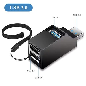 3 in 1 <strong>USB</strong> 3.0 HUB Adapter Extender 3 Port Splitter For PC Laptop <strong>Printer</strong> Mouse Keyboard Cables - Product Image 4
