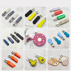 Lankelogo dây kéo đầu màu xanh Tự động khóa thư Thiết kế biểu tượng tùy chỉnh thanh trượt cao su dây kéo puller Logo 3D Silicone dây kéo puller - Product Image 4