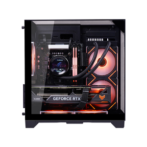 ゲーミングPCケースM-ATXデスクトップコンピュータケース-ミッドタワーシャーシ強化ガラスパネルUSBポート簡単なケーブル管理 - Product Image 3