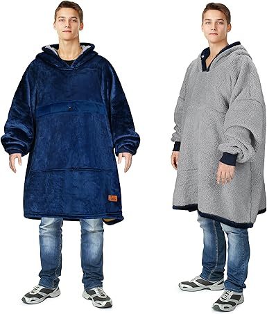 Blue/silver sherpa