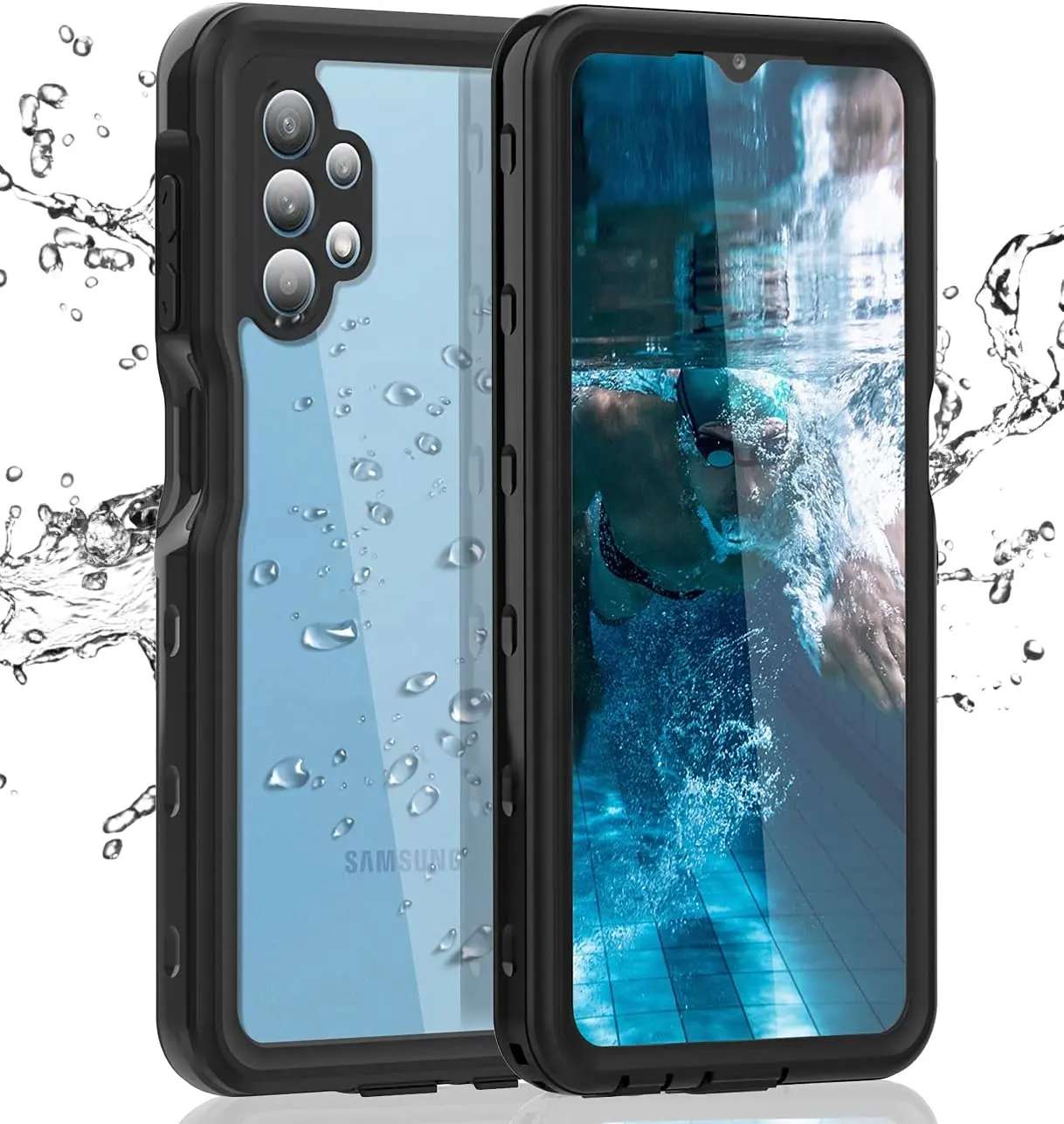 עבור סמסונג גלקסי A32 A52 A72 5G נייד טלפון מלא כיסוי מסך מגן IP68 מקרה עמיד למים עבור סמסונג