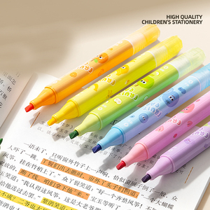 Wholesale Erasable <strong>Highlighter</strong> Pen Marking Numbers for Elementary Students Dual-tip <strong>Colorful</strong> Note-taking Highlighting Contouring - Product Image 4