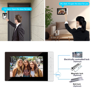 ABE Fácil de instalar y usar multi-apartamento 7 pulgadas audio video puerta teléfono conjunto, sistema de intercomunicación impermeable video puerta teléfono - Product Image 2