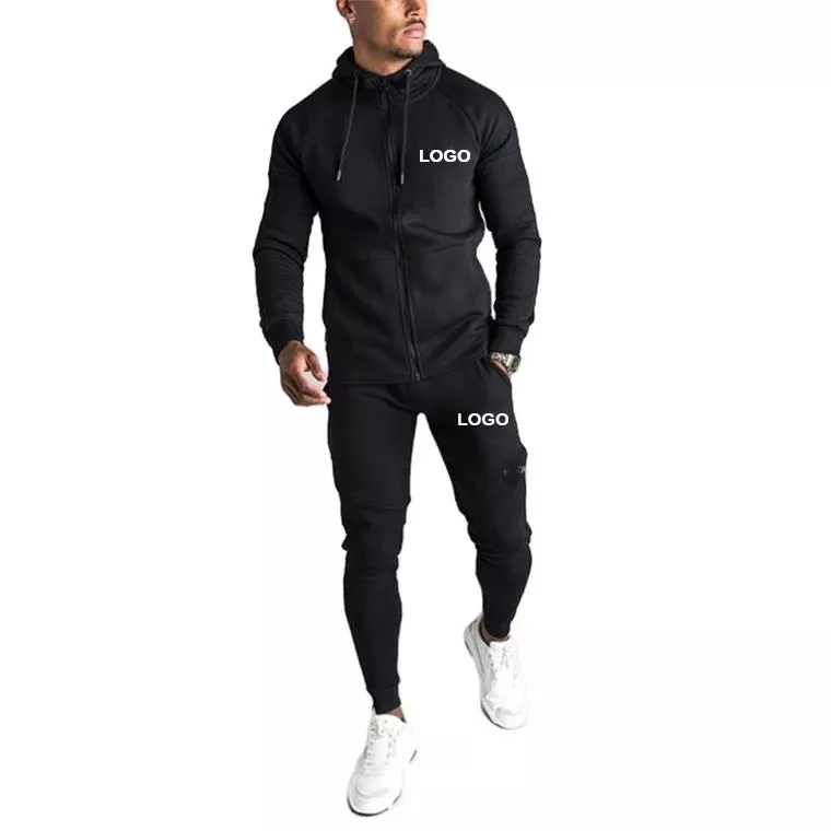 custom logo high quality track suits men sport tracksuit latest fashion 2 piece sets sweatsuits for men