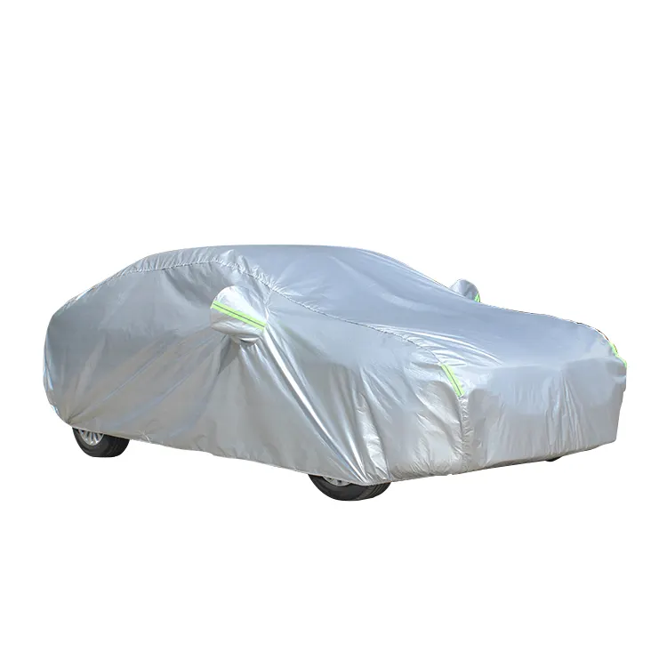 210D Oxford de una sola capa Venta caliente Protección para todo tipo de clima Cubierta de coche al aire libre Lluvia Sol Nieve Polvo Cubiertas de coche impermeables