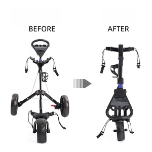 Có thể gập lại Golf đẩy giỏ hàng 3 bánh xe đa chức năng Golf Bag giỏ hàng cho tất cả các lứa tuổi với điều chỉnh xử lý trọng lượng nhẹ dễ dàng gấp thiết kế - Product Image 4