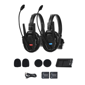 SYNCO Xtalk XPro <strong>2</strong>.4GHz <strong>Wireless</strong> <strong>2</strong>-<strong>Way</strong> <strong>Intercom</strong> Headset Communication <strong>System</strong> <strong>Wireless</strong> Microphone Communication to 500M Distance - Product Image 6