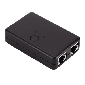 2 In 1 Out/1 In 2 Out内部外部ネットワークスイッチャースプリッターボックス2ポートRJ45LANネットワークスイッチセレクター100MHz - Product Image 1