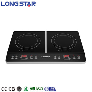 Personalização de fábrica <span class=keywords><strong>2025</strong></span> <span class=keywords><strong>Multi</strong></span> funcional custo desempenho Oem Household 2200W + 2200W Fogão De Indução 2 Queimador Fogão De Indução