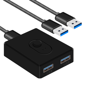 KVM USB3.0交换机2x11x2双向通用串行总线切换器2端口共享1键盘鼠标打印机设备2端口集线器 - Product Image 1