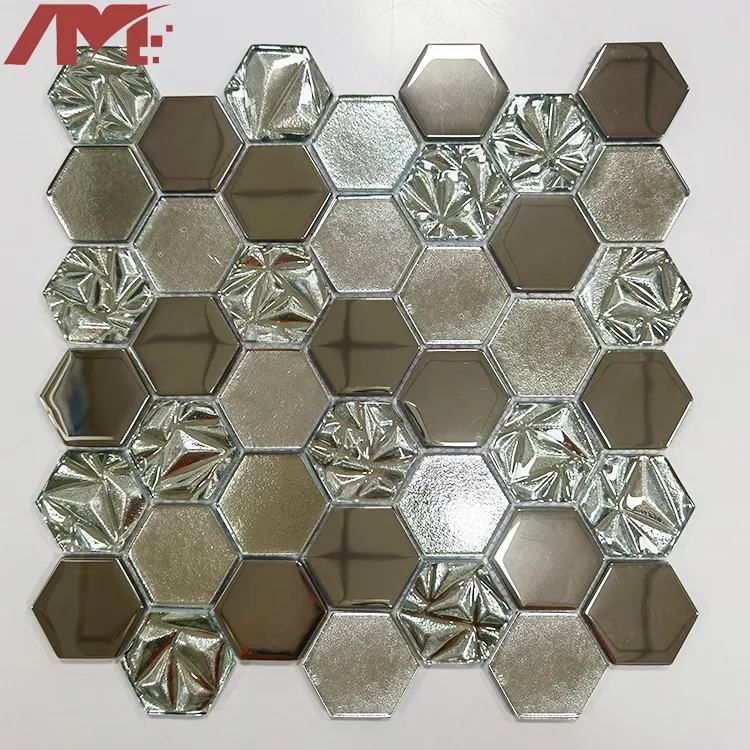 Meilleur prix hôtel toilette mur verre céramique mosaïque carreaux salle de bain