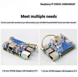 Ahududu Pi CM5IO-USB geliştirme kurulu 100Mbps Ethernet entegre USB TF kart okuyucu Hub