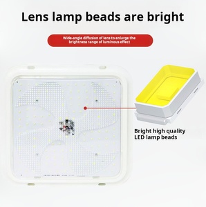 Modern Smart Sensor Seaside <strong>Promenades</strong> Efficient Solar Ceiling Light Square Video Demo Available - Product Image 4
