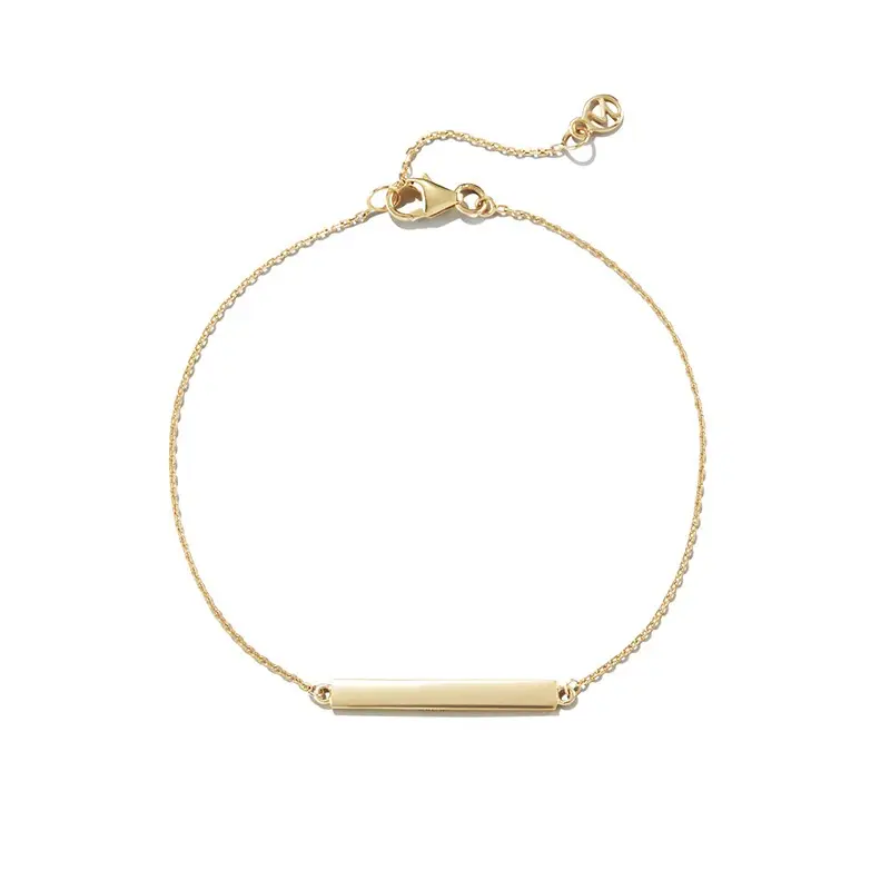 YAZS gelang emas 14K elegan dan murah baru gelang perhiasan fesyen manik-manik perak semanggi kustom