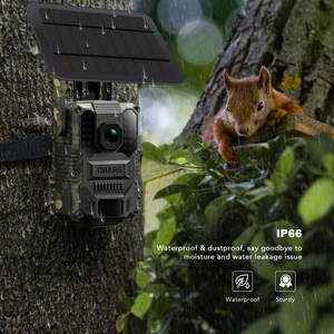 Cámara DE SEGURIDAD CCTV alimentada por energía solar de 4MP, Sensor de movimiento AI, alarma LTE/4G, detección PIR para caza de Vida Silvestre, tarjeta de memoria con micrófono incorporado - Product Image 6