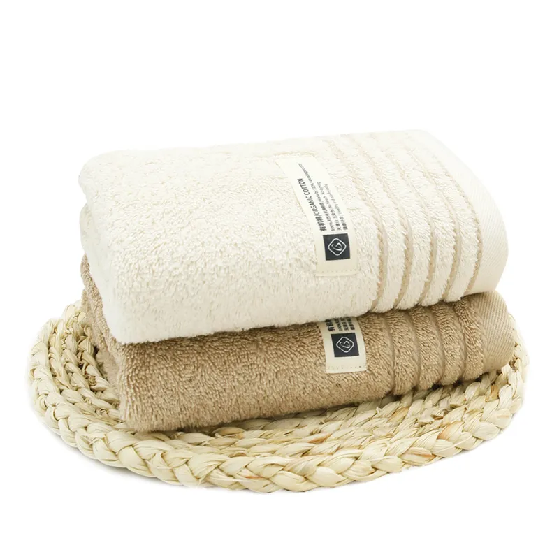 Toallas de algodón orgánico 100% con cara bordada, toallas de mano de Color suave de bambú, 100%