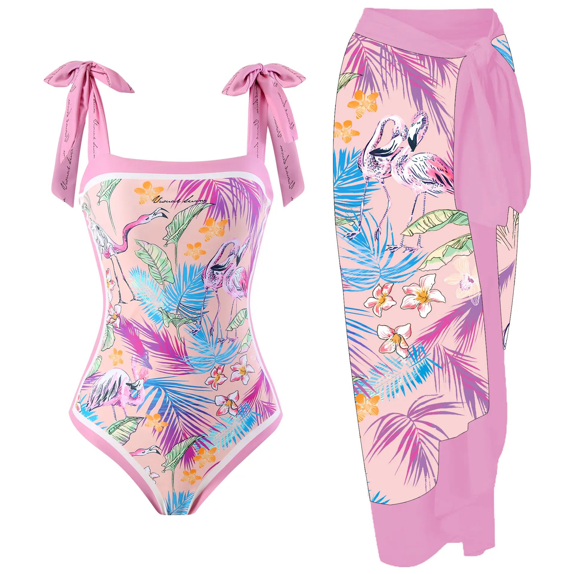 Moda Maiô Roupas Floral Imprimir One Piece Swimsuit Mulheres Swimwear com Saia