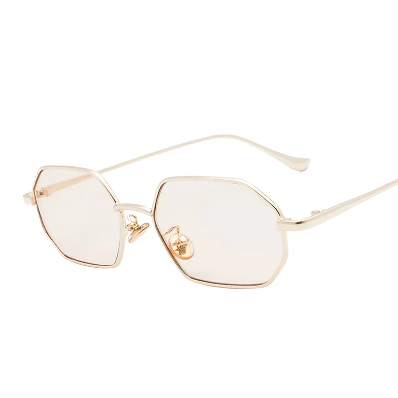 8061 nuevas gafas de sol pequeñas rectangulares gafas de sol de metal para hombres y mujeres, gafas de sol de foto de calle de moda europea y americana