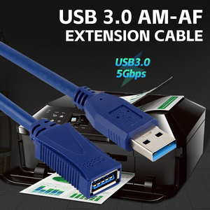USB 3.0超高速数据线转换器适配器0.3m/0.5m/1m延长线USB 3.0 AF母AM公，用于电视电脑，用于摄像机 - Product Image 2