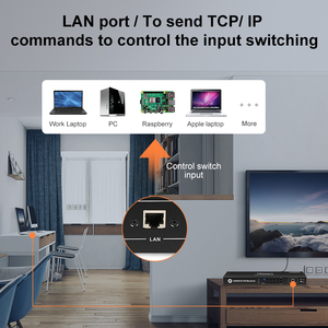 TESmart <strong>8</strong> Port HDMI <strong>KVM</strong> <strong>Switch</strong> With USB2.0 4K@30Hz 8x1 Support Auto Switching USB Drives LAN RS232 Port 8x1 <strong>KVM</strong> Switcher