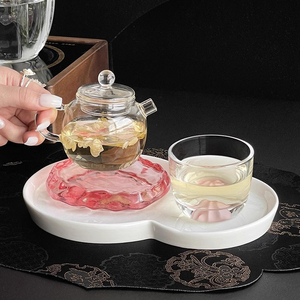 高外观粉色茶杯茶托茶壶套装中式精致茶具 - Product Image 2