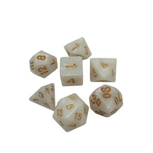 Oem kabul özel d d çokyüzlü zar seti rpg renkli opak zar özel renkli dijital zar casino masa üstü oyunu - Product Image 1