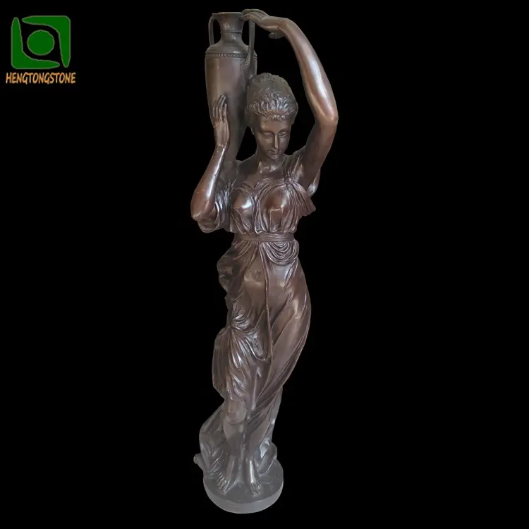 Özelleştirilmiş bronz kadın melek heykeli Metal şekil heykel
