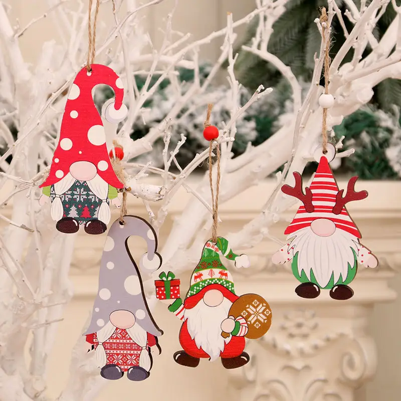 12 pièces série de noël danse vieil homme arbre de noël accessoires fête de vacances mignon bonhomme de neige marionnette ensemble cadeau de noël