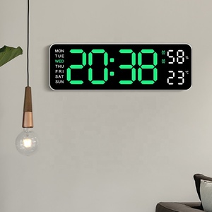 2024 Новый цифровой светодиодный Будильник usb power electric clock с календарем температуры влажности настольные часы - Product Image 4