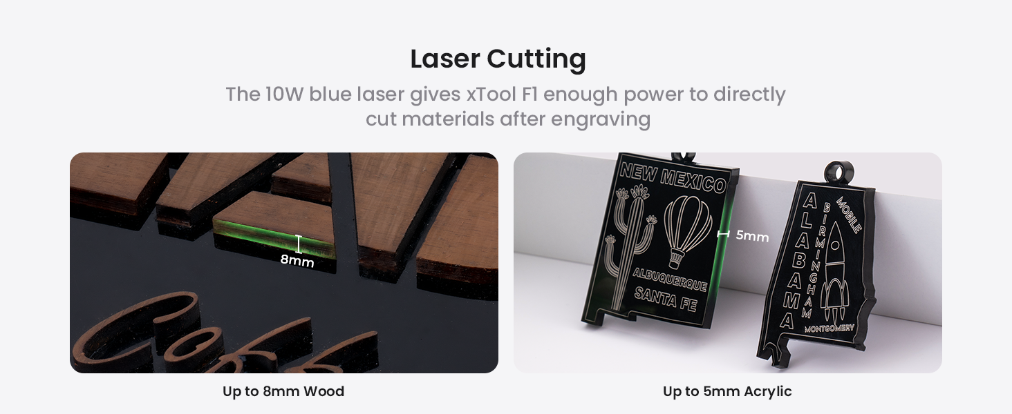 xTool F1 2-in-1 Dual Laser Engraver with Slide Extension, Rotary