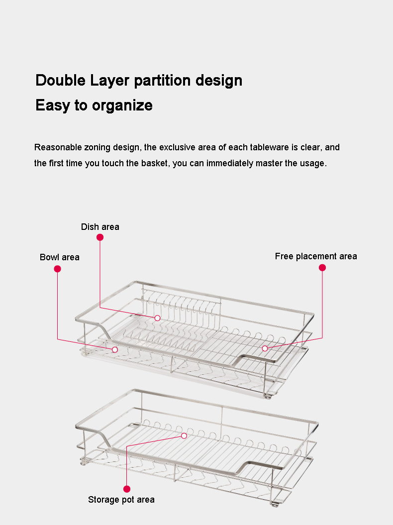 kitchen pull out drawer basket kitchen rack cabinet drawer basket dish and bowl organizer