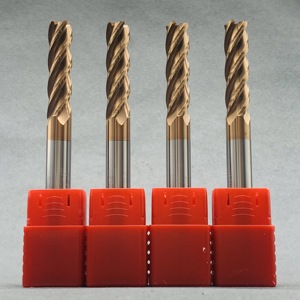 Grewin-katı karbür torna frezeler yüksek cilalı besleme Cnc 4 flüt End Mill HRC55 düz freze kesicisi Metal için - Product Image 2