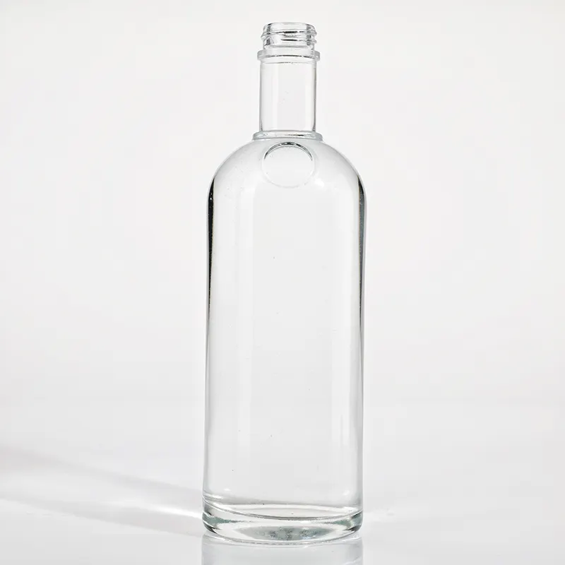 High end recyclable customization 700ml 750ml liquor alcohol glass bottles with lid