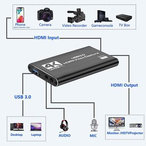 Venta superior 1080P 60FPS Dispositivo de grabadora de VIDEO 4K USB3.0 Tarjeta de captura de video HDMI para transmisión en vivo y enseñanza - Product Image 5
