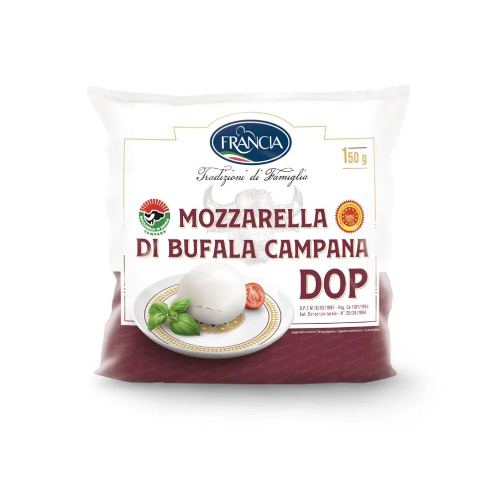 Fromage frais italien nature mozzarella de qualité supérieure sans conservateur 125g de lait de buffle adapté à l'exportation