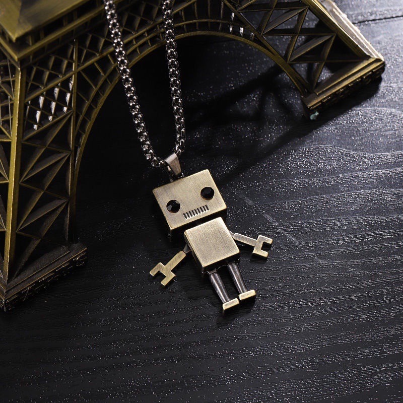 Xl0256 robot copper color with steel chain 70cm