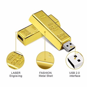 Altın tuğla 2 Gb Usb 2.0 3.0 Memory Stick lüks tasarım 64Mb 128Mb 256Mb 512Mb kalem sürücü 8Gb Usb Flash sürücü - Product Image 3