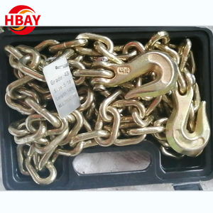 高品质G70运输活页夹链，两端带u形夹/抓眼钩镀锌焊接链环美国锚链 - Product Image 2